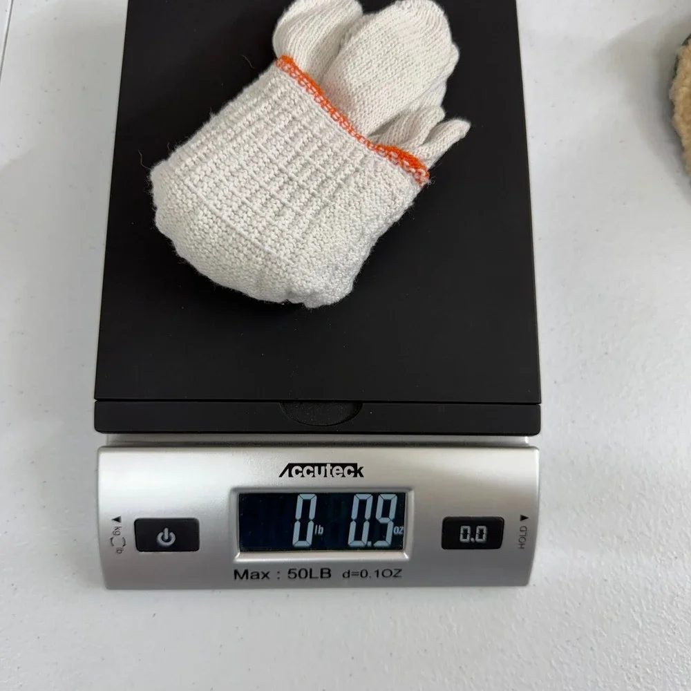 Adult white knit woven lightweight yardwork gardening home project gloves‎ OS